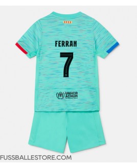 Günstige Barcelona Ferran Torres #7 3rd trikot Kinder 2023-24 Kurzarm (+ Kurze Hosen)